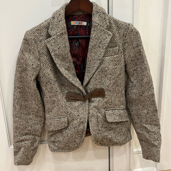 Borne Jackets & Blazers - Short tweed blazer with fun cowboy lining